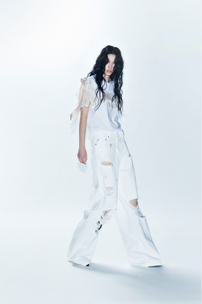 T-Shirt Ribbon Urban Aniye By | Camiseta Blanca Mujer