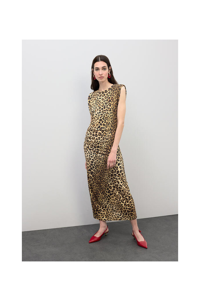 Vestido Midi Animal Print Lola Casademunt Mujer| Leopardo Elegante