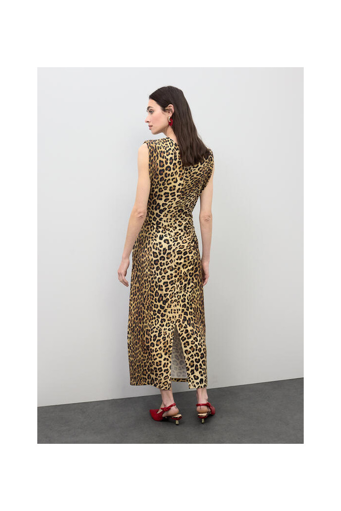 Vestido Midi Animal Print Lola Casademunt Mujer| Leopardo Elegante