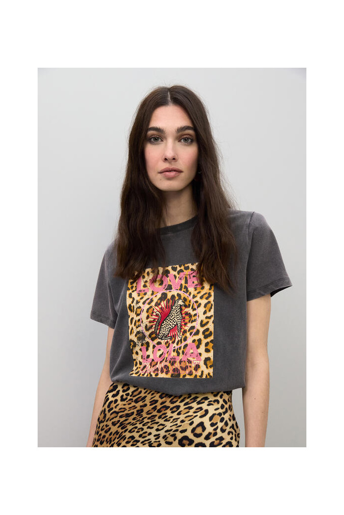 Camiseta Love Lola Leopardo | Lola Casademunt Mujer