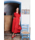 Vestido Midi Rojo Evasé | Lola Casademunt Mujer