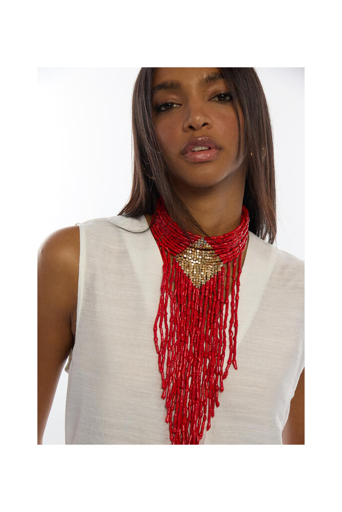 Collar Coral Lola Casademunt | Collar Maxi Cuentas