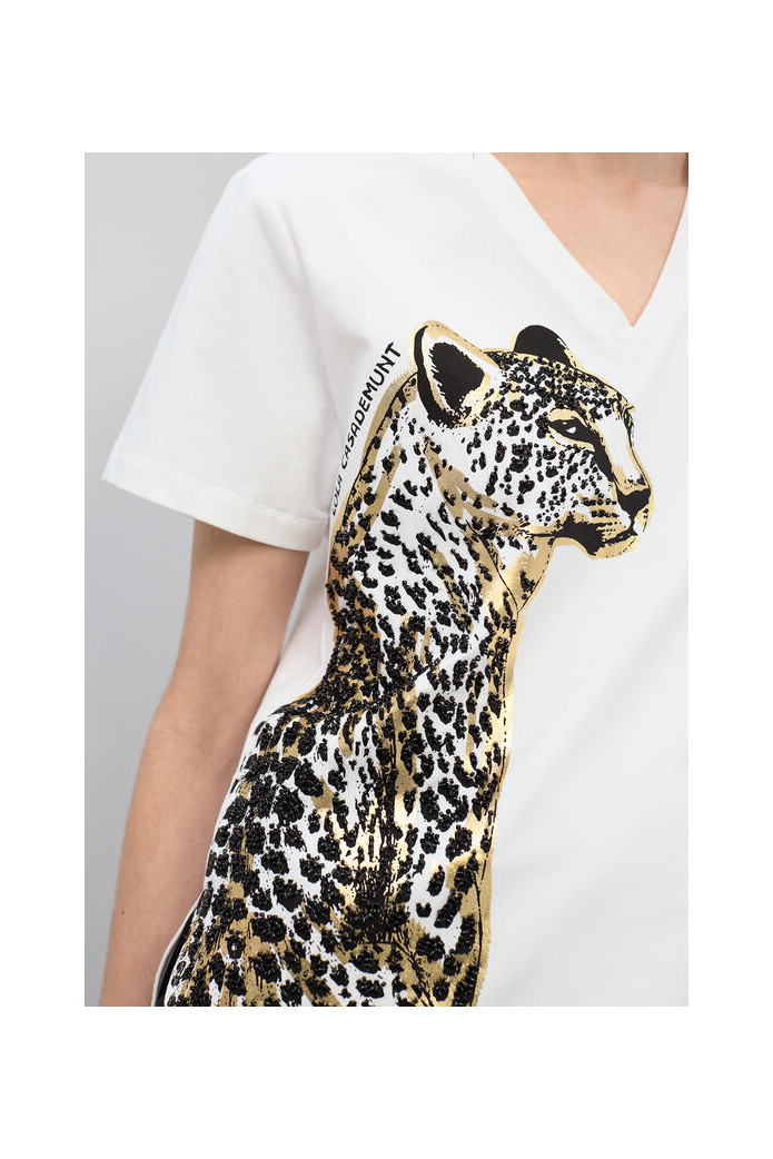 Camiseta Animal Cuello Pico | Lola Casademunt Mujer