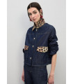 Cazadora Denim Leopardo | Lola Casademunt Mujer