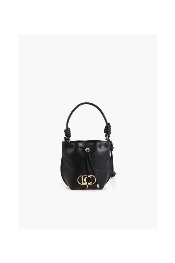 Bolso Negro Asa Nudos Mujer | Lola Casademunt