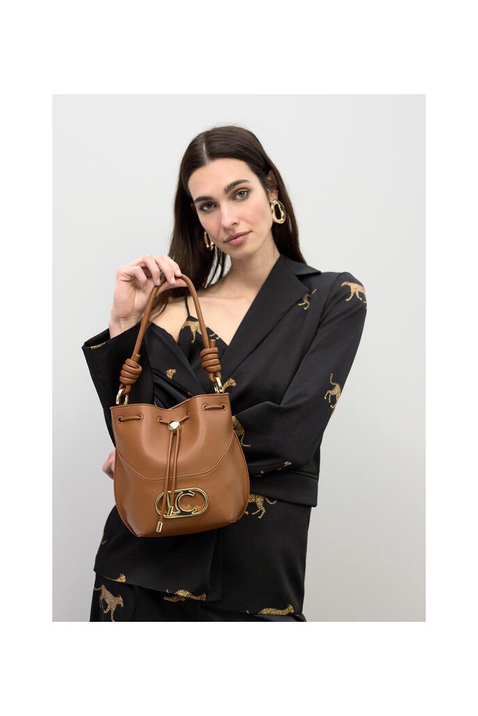 Bolso Negro Asa Nudos Mujer | Lola Casademunt