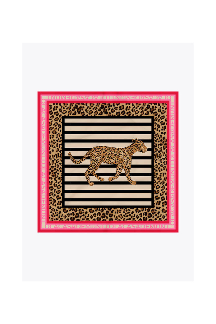 Pañuelo Rayas y Leopardo | Lola Casademunt