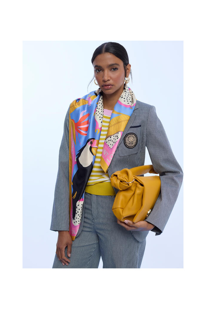 Pañuelo Tropical Azul Lola Casademunt | Satinado