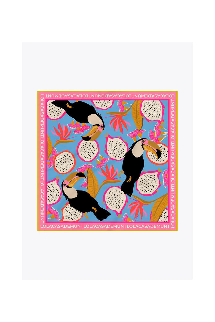 Pañuelo Tropical Azul Lola Casademunt | Satinado