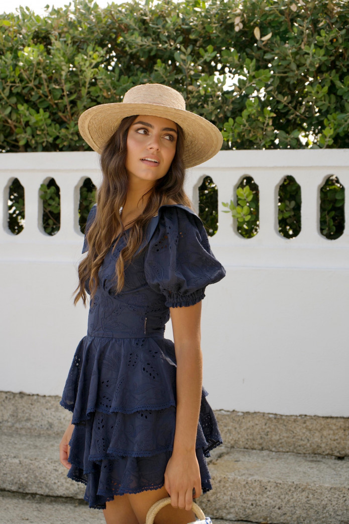 Vestido Volantes Azul Highly Preppy | FriendsnShop