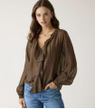 Blusa con Volantes Guess Mujer | Blusa Elegante