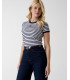 Camiseta de Rayas Guess Eco | Camiseta Mujer Básica