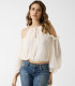 Blusa de Gasa Guess Blanca | Blusón Mujer Elegante