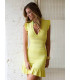 Vestido Malvasía Camaleónica | Vestido Amarillo Elegante Mujer