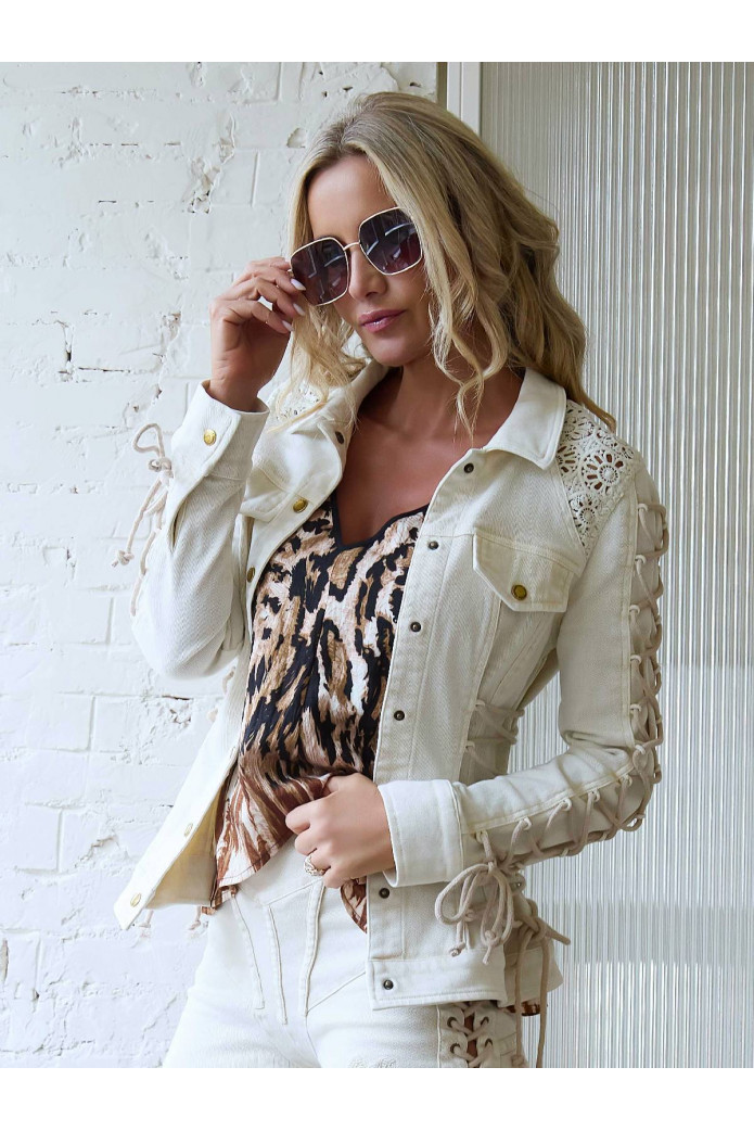 Chaqueta Lyra Camaleónica | Chaqueta Vaquera Blanca Mujer