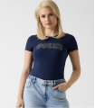 Camiseta Guess Logo Mujer | Camiseta Azul con Brillo