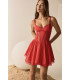 Vestido Gardenia Charo Ibiza | Vestido Corto Rojo Boho Chic