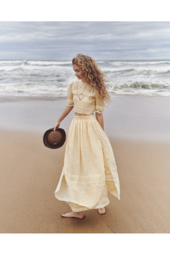 Top Valentina Zaitegui Vainilla SS26 | Top Puntilla Mujer