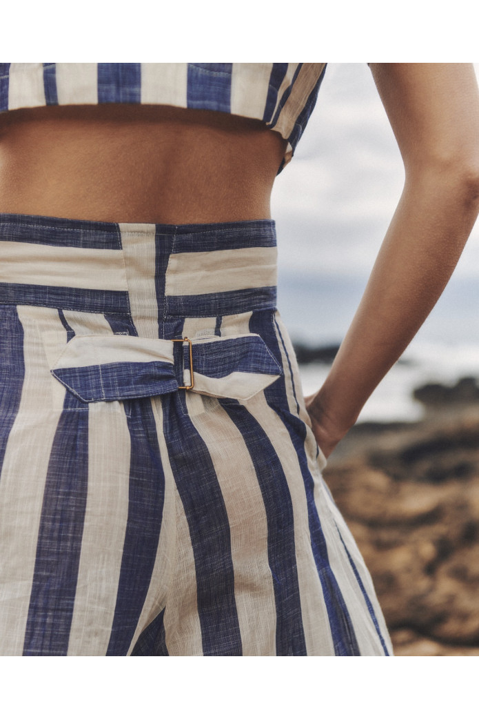 Pantalón Arun Zaitegui Rayas SS26 | Pantalón Ancho Mujer