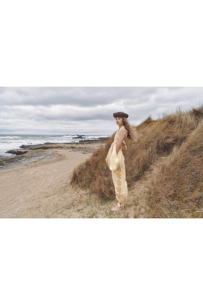 Chaleco Ilso Vainilla Zaitegui – Chaleco de Lino Bordado SS26