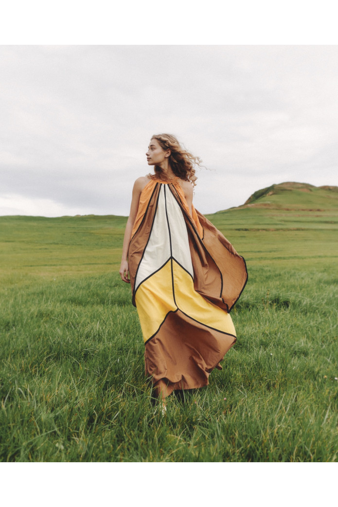 Vestido Mariposa Zaitegui – Vestido Largo Fluido Multicolor