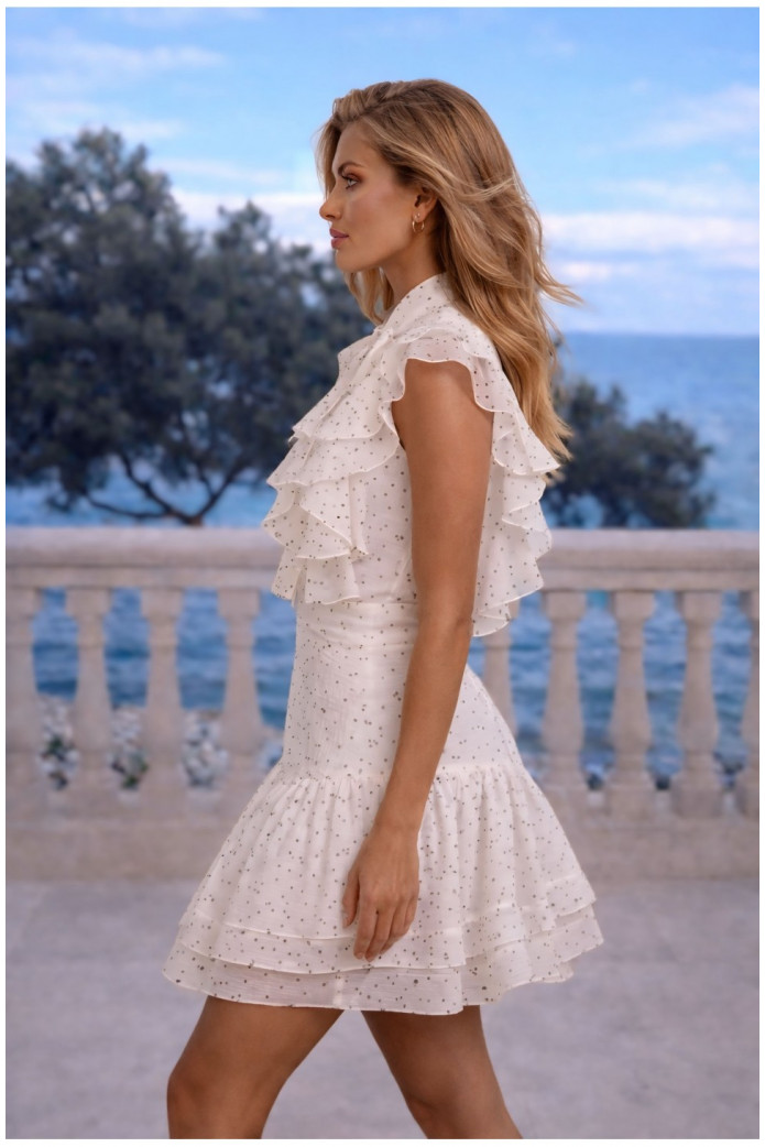 Vestido Dolce Polka Fetiche Suances | Vestido Blanco Lunares Mujer