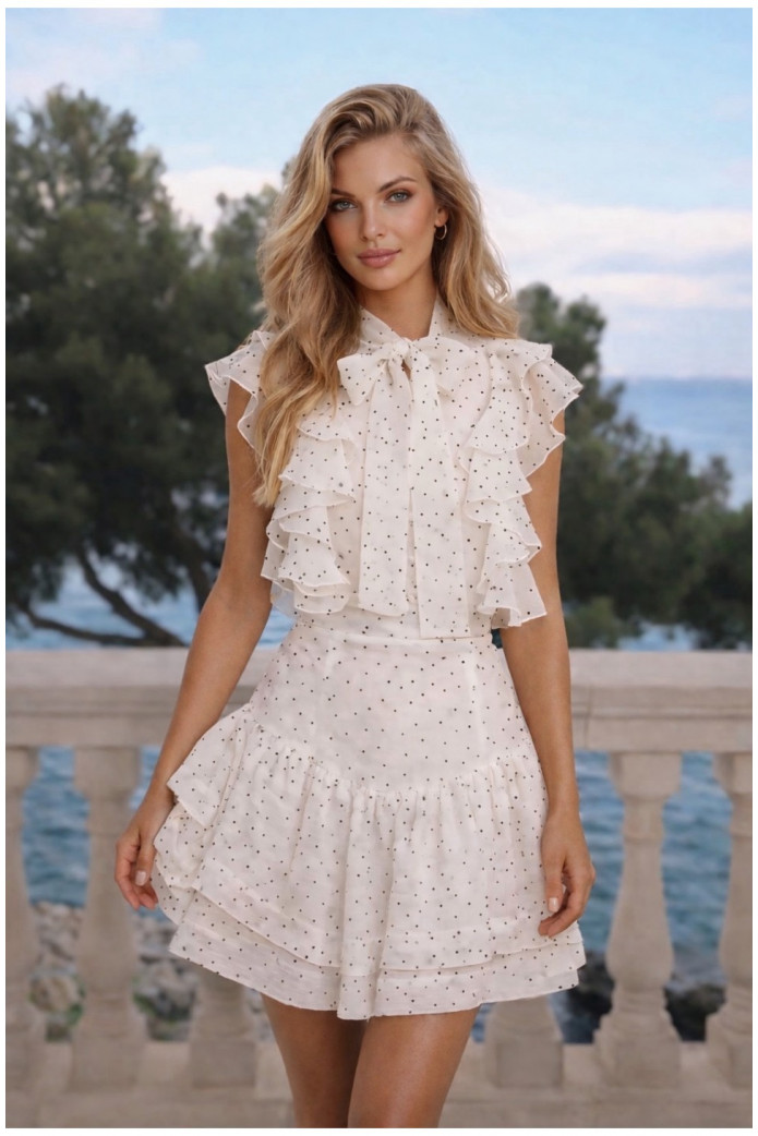 Vestido Dolce Polka Fetiche Suances | Vestido Blanco Lunares Mujer