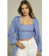 Camisa de Rayas Guess Eco Mujer | Camisa Azul Elegante
