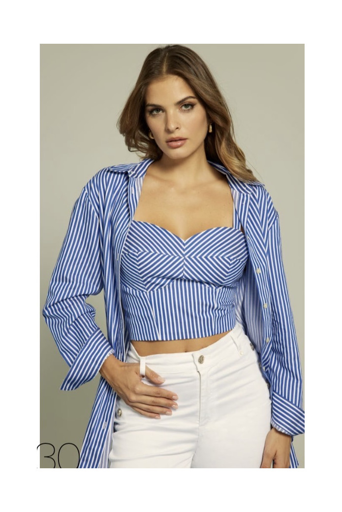 Top de Rayas Guess Eco Mujer | Top Corto Verano