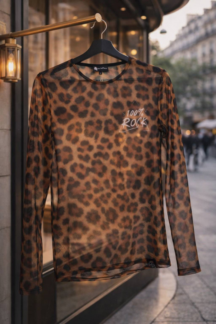 Camiseta Tul Leopardo Noc Atelier | Camiseta Animal Print Mujer