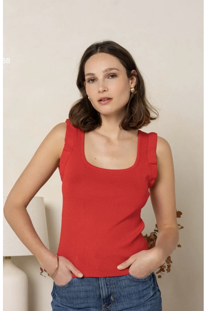 Top de Punto Rojo Mujer | Top Básico Elegante
