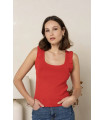 Top de Punto Rojo Mujer | Top Básico Elegante