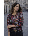 Camiseta Tul Noc Atelier | Camiseta Transparente Estampada Mujer