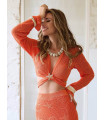 Top Suricata Camaleónica by Capriche | Top cropped naranja mujer – FriendsnShop