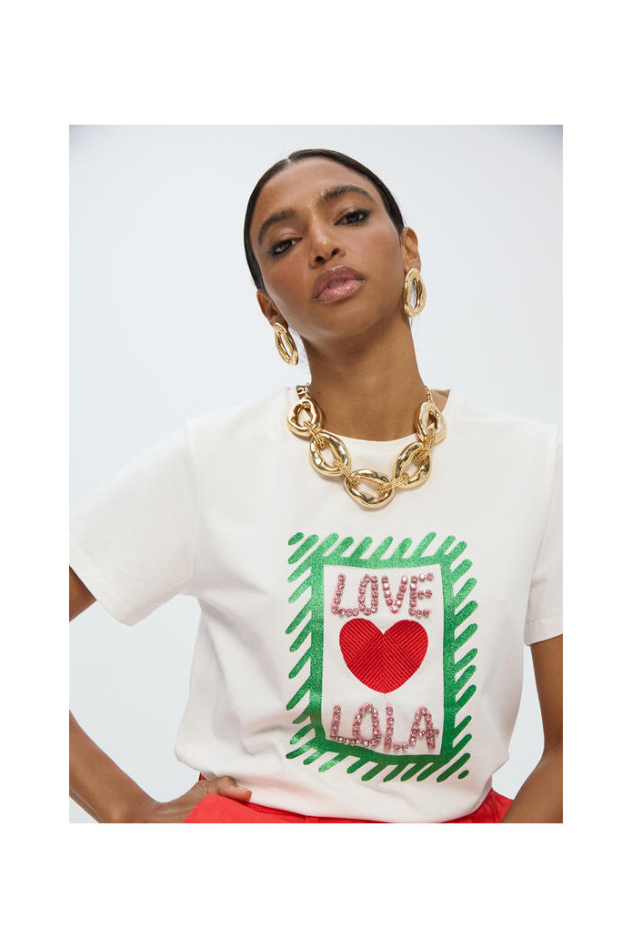 Camiseta Love Lola joyas Lola Casademunt | Camiseta blanca mujer – FriendsnShop