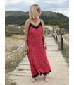 Vestido lencero Santorini Noc Atelier | Vestido largo rojo con encaje – FriendsnShop