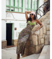 Vestido Cálix Camaleónica by Capriche | Vestido lencero animal print largo – FriendsnShop