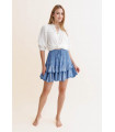 Falda Azzura Print Mini Skirt Jaase Azul - FriendsNShop