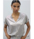 Camiseta Plateada Lola Casademunt | Camiseta Brillo Mujer