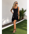 Vestido Aura de Camaleónica negro | Vestido corto de fiesta | FriendShop