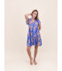 Vestido Corto Jaase azul floral | Moda boho mujer | FriendShop