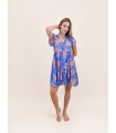 Vestido Corto Jaase azul floral | Moda boho mujer | FriendShop