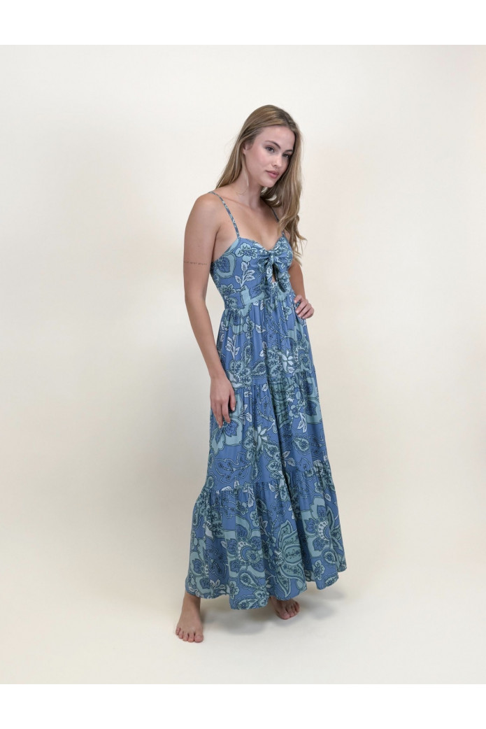 Vestido Largo Jaase Serenade Print Bambi azul | FriendShop