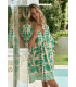 Vestido Corto Jaase verde estampado | Moda boho mujer | FriendShop