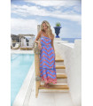 Vestido Largo Jaase Azul Floral | Vestido Boho Mujer | FriendShop