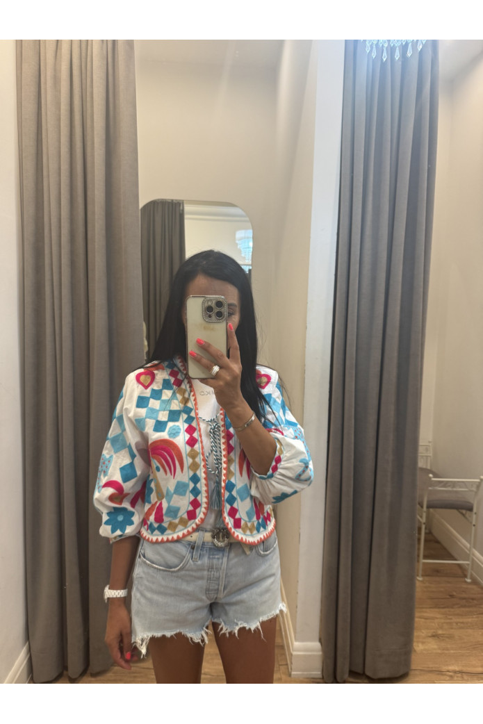 Chaqueta Bordada Boho Multicolor | Chaqueta Mujer Original | FriendShop