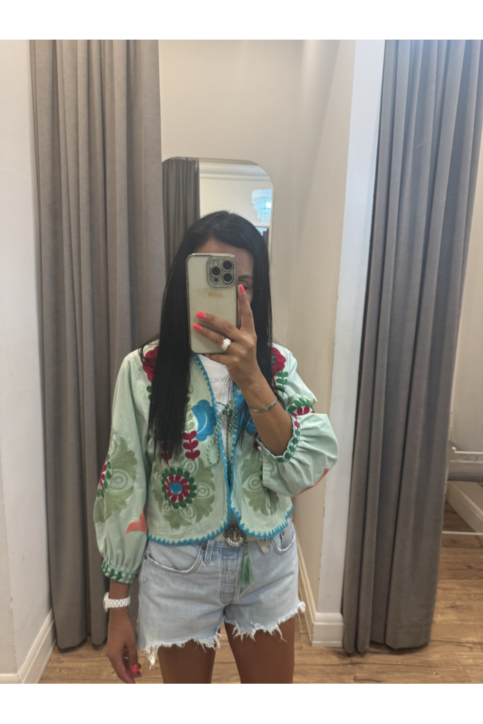 Chaqueta Bordada Boho Multicolor | Chaqueta Mujer Original | FriendShop
