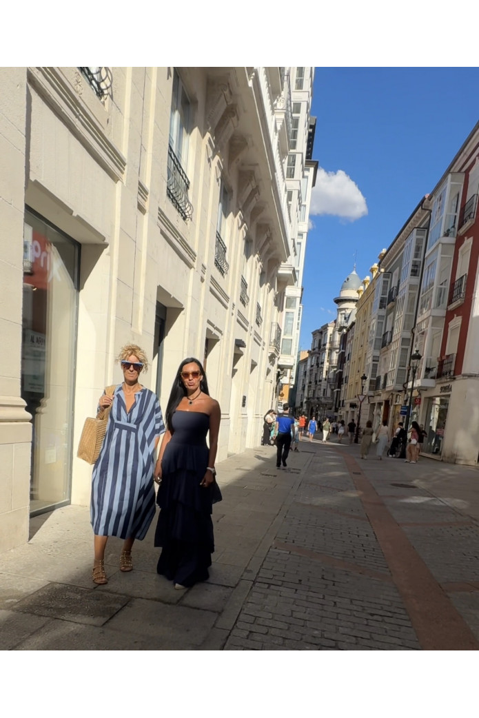Kaftan de Rayas Azul | Vestido Kaftán Mujer | FriendsnShop