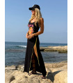 Vestido Dánae Camaleónica | Vestido Largo Negro Mujer | FriendsnShop