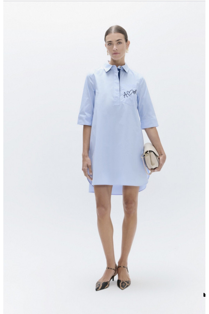 Vestido Camisero Corto Azul Mujer Lola Casademunt | FriendsnShop